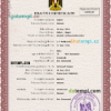 editable template, Egypt death certificate PSD template, completely editable