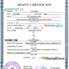editable template, Equatorial Guinea death certificate PSD template, completely editable
