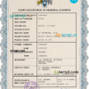 editable template, Eswatini vital record death certificate PSD template, completely editable