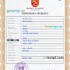 editable template, Finland death certificate PSD template, completely editable