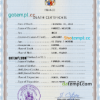 editable template, France vital record death certificate PSD template, completely editable