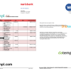 editable template, Germany Norisbank bank statement, Word and PDF template, 2 pages