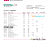 editable template, Hong Kong DAH Sing Bank statement Word and PDF template