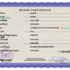 editable template, Hungary vital record death certificate PSD template