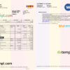 editable template, India IDFC bank statement Word and PDF template, 2 pages, version 2