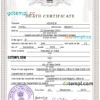 editable template, India death certificate PSD template, completely editable