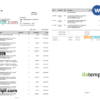 editable template, Indonesia Muamalat bank statement, Word and PDF template, 2 pages