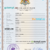editable template, Iran death certificate PSD template, completely editable