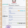 editable template, Italy vital record death certificate PSD template, fully editable
