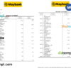 editable template, Malaysia Maybank bank statement Word and PDF template, 2 pages