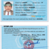editable template, Vietnam residence card PSD template, completely editable