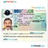 editable template, Poland schengen visa PSD template, with fonts