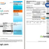 editable template, United Kingdom Sainsbury's Energy (British Gas) bill, Word and PDF template, 3 pages