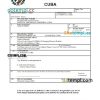 editable template, Cuba death certificate Word and PDF template, completely editable