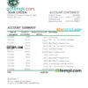 editable template, Sudan Agricultural Bank of Sudan bank statement, Excel and PDF template