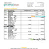 editable template, Turkey Odeabank bank statement, Excel and PDF template