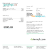 editable template, United Kingdom Ovo Energy utility bill, Word and PDF template