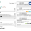 editable template, USA Austin bank statement, Word and PDF template, 2 pages
