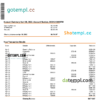 editable template, USA Eastern Michigan bank account statement Word and PDF template