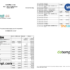 editable template, India United Bank of India bank statement, Word and PDF template, 2 pages