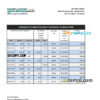 editable template, Venezuela Mercantil bank statement, Excel and PDF template