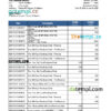 editable template, Zimbabwe Standard Chartered bank statement, Excel and PDF template