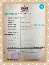 editable template, # arms acclaimed death universal certificate PSD template, completely editable