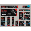 FREE editable template, # athletic routine editable banner template set of 13 PSD
