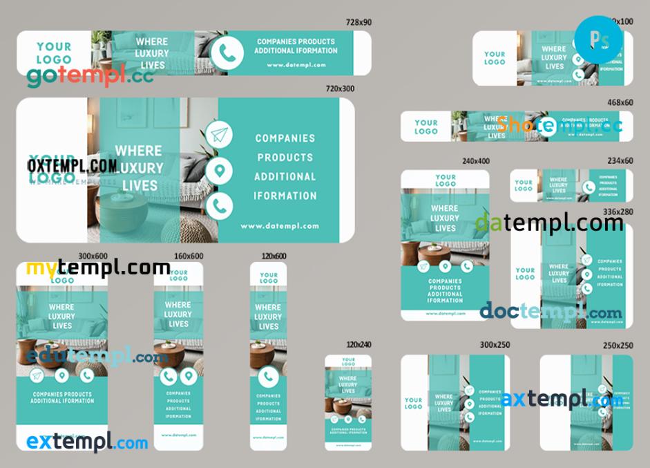 FREE editable template, # decorater editable banner template set of 13 PSD