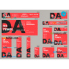 FREE editable template, # division red editable banner template set of 13 PSD