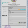 editable template, # dynamic vital record death certificate universal PSD template