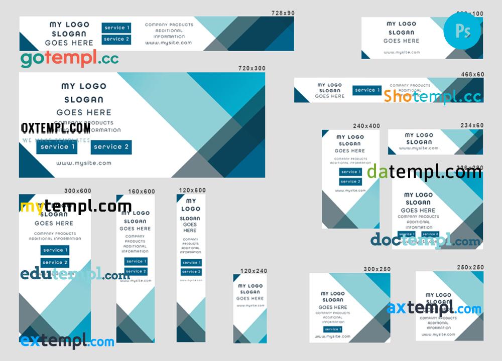 FREE editable template, # formally editable banner template set of 13 PSD