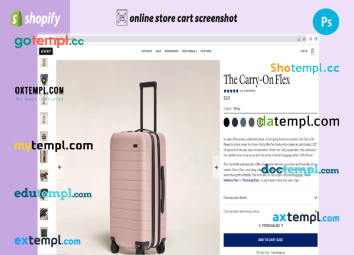 editable template, traveler’s suitcase completely ready online store Shopify hosted and products uploaded 30