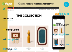 editable template, decorative goods completely ready online store Shopify hosted and products uploaded 30