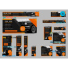 FREE editable template, # motor horizon editable banner template set of 13 PSD