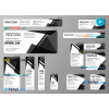 FREE editable template, # sleek black editable banner template set of 13 PSD