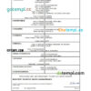 editable template, Costa Rica vital record death certificate Word and PDF template