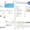 editable template, USA Vermont Green Mountain Power utility bill, Word and PDF template, 2 pages