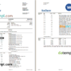 editable template, USA SunTrust bank statement, Word and PDF template, 2 pages