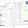 editable template, USA Lloyds bank statement, Word and PDF template, 2 pages