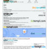 editable template, Maldives hotel booking confirmation Word and PDF template, 2 pages