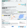 editable template, Mauritania hotel booking confirmation Word and PDF template, 2 pages