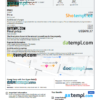 editable template, San Marino hotel booking confirmation Word and PDF template, 2 pages