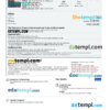 editable template, South Korea hotel booking confirmation Word and PDF template, 2 pages