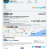 editable template, Suriname hotel booking confirmation Word and PDF template, 2 pages