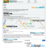 editable template, Tajikistan hotel booking confirmation Word and PDF template, 2 pages