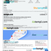 editable template, Tuvalu hotel booking confirmation Word and PDF template, 2 pages
