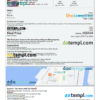 editable template, United Arab Emirates hotel booking confirmation Word and PDF template, 2 pages