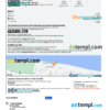 editable template, United Kingdom hotel booking confirmation Word and PDF template, 2 pages