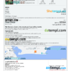 editable template, Benin hotel booking confirmation Word and PDF template, 2 pages